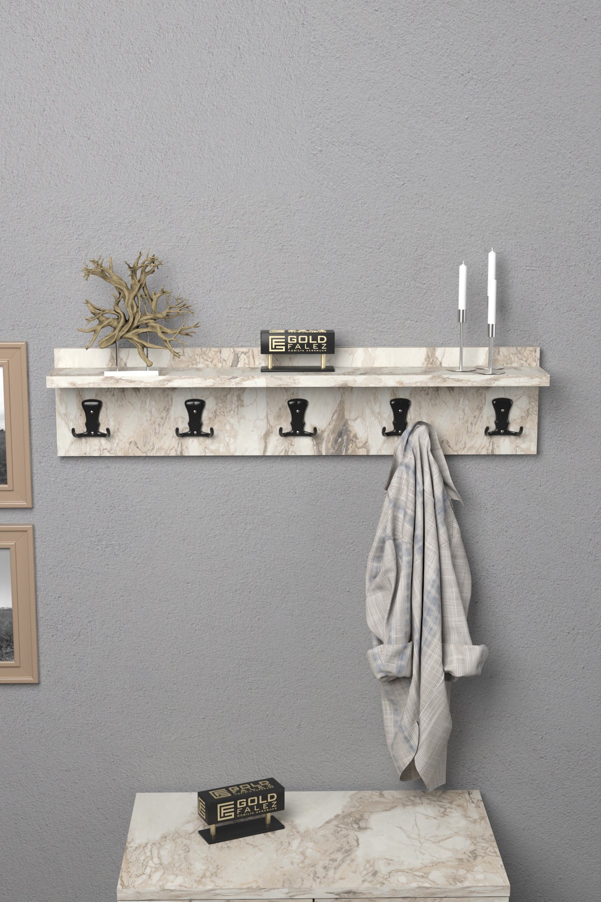 Askılık Duvar Elbise Askılığı Portmanto 80 Cm