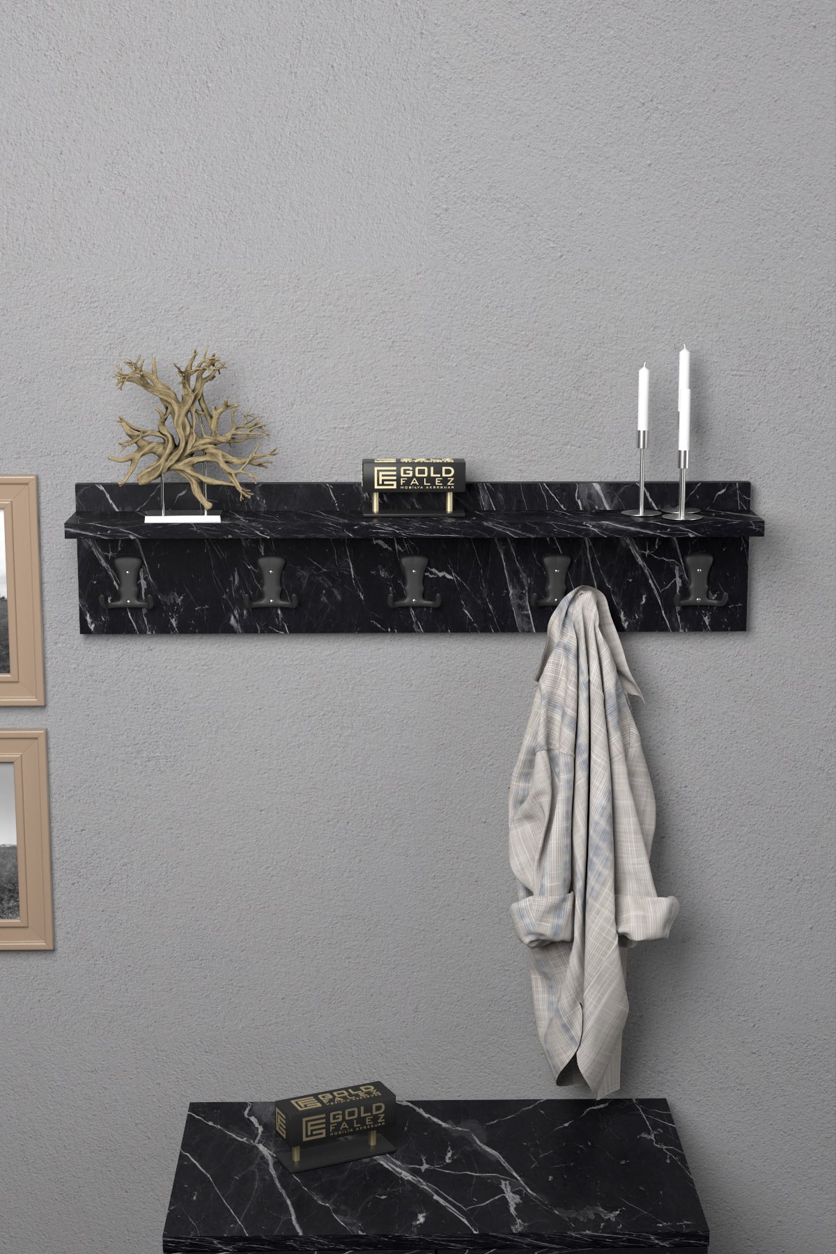 Askılık Duvar Elbise Askılığı Portmanto 80 Cm