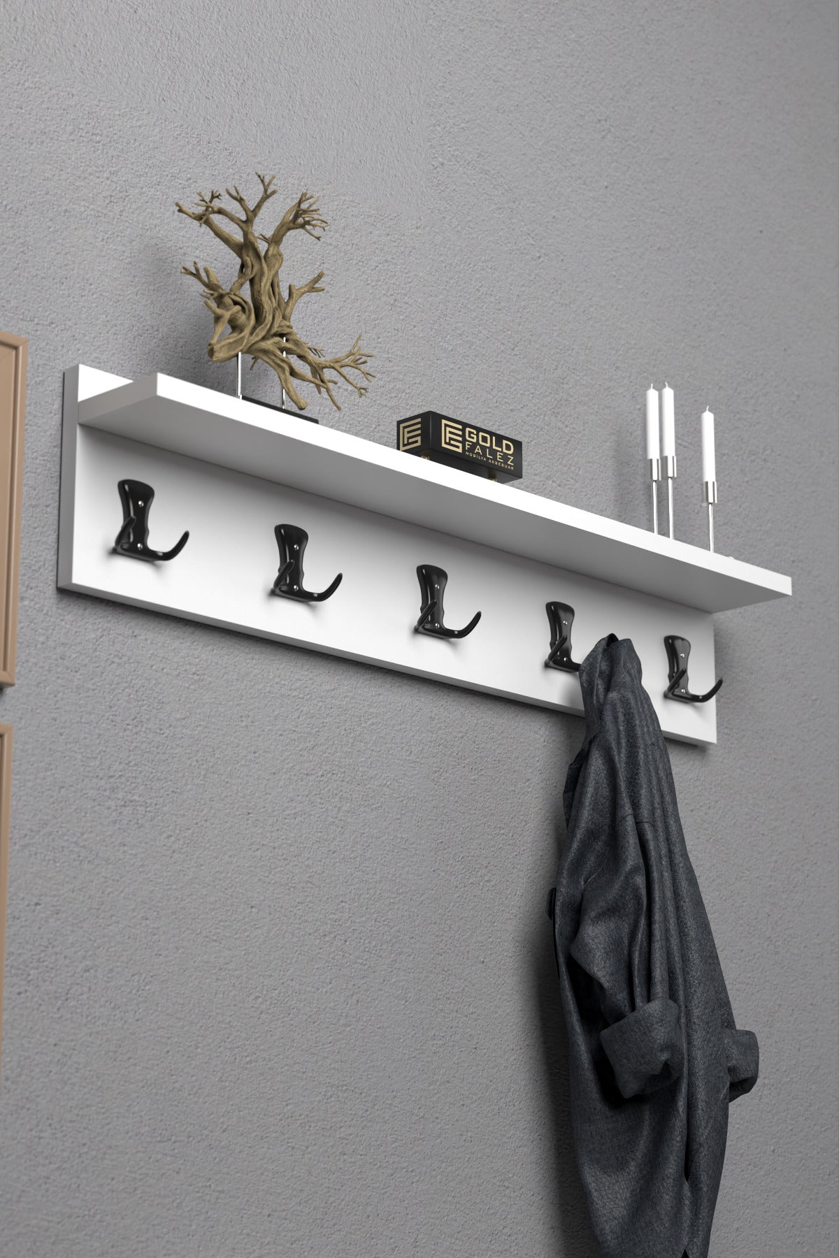 Askılık Duvar Elbise Askılığı Portmanto 80 Cm