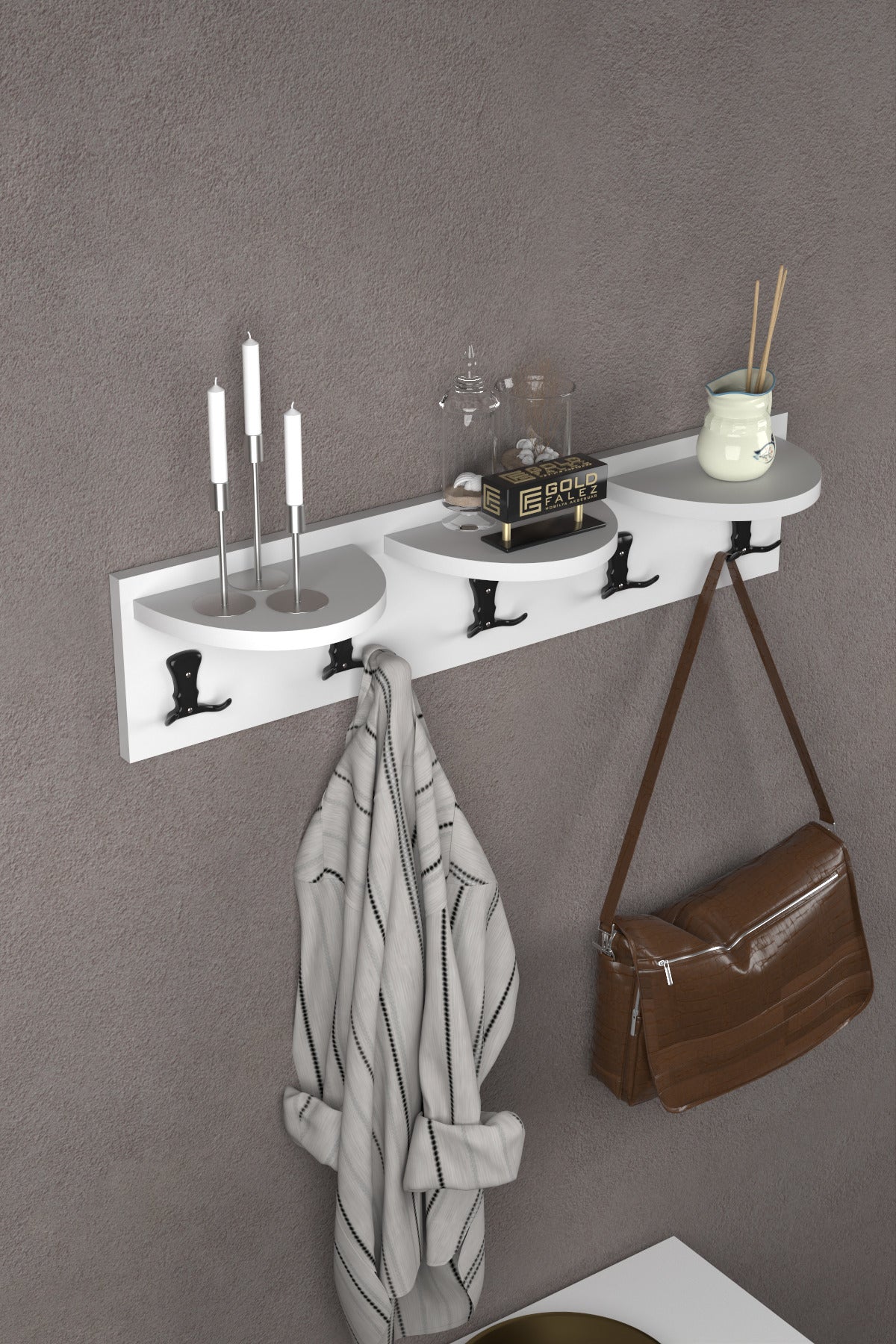 Askılık Duvar Elbise Askılığı Portmanto  80 Cm