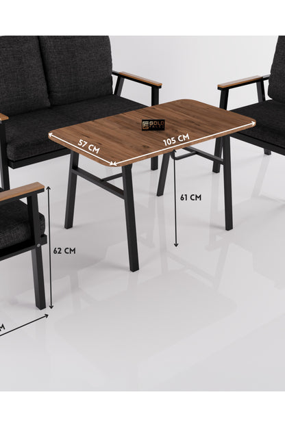 Bahçe Masası Ahşap Balkon Teras Cafe Masa Modern Dış Mekan Masa 9832 Atlantik Çam (Sadece Masa)