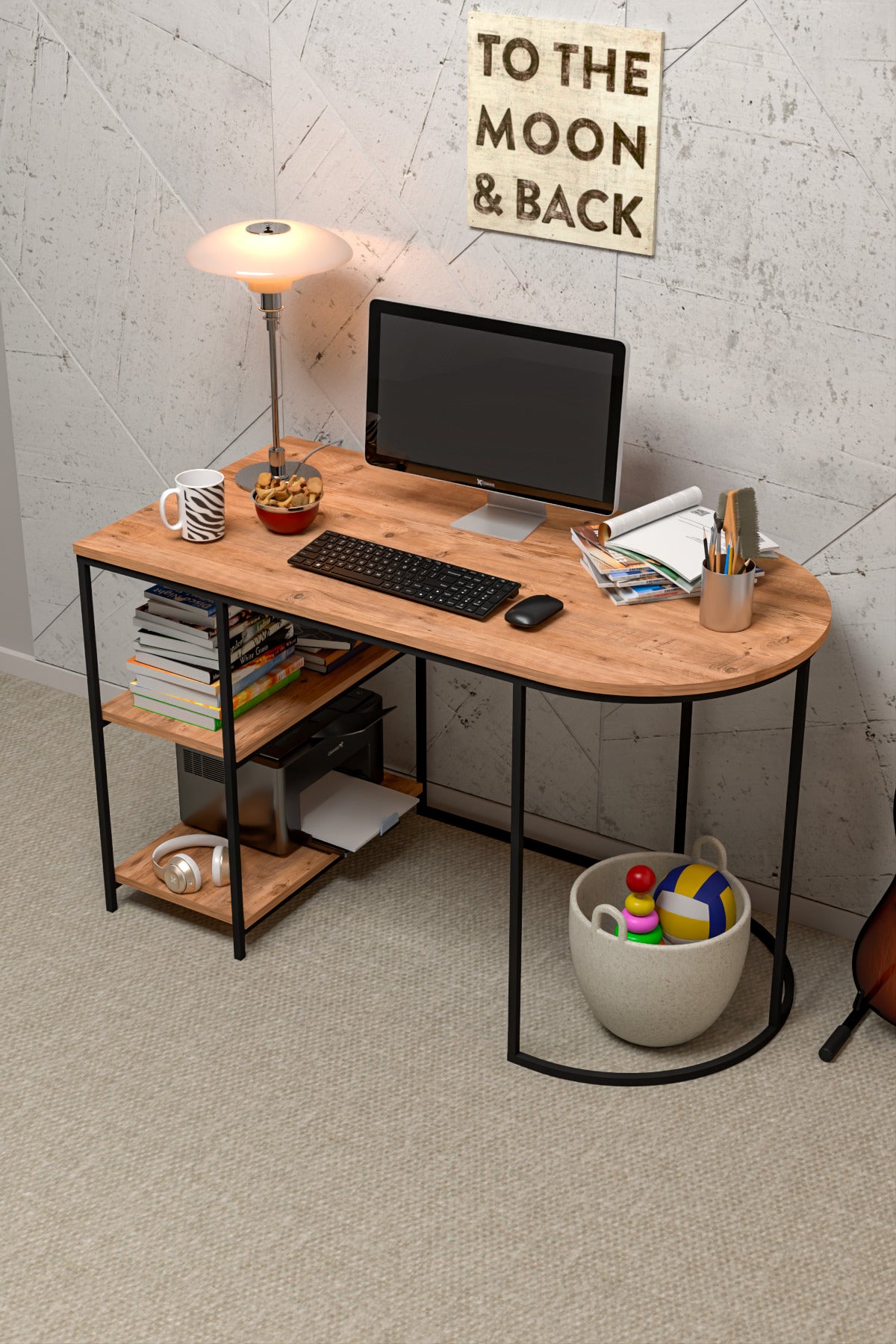 Çalışma Masası 125 cm Bilgisayar Masası Çok Amaçlı Makyaj Masası Ofis Masası Yemek Masası