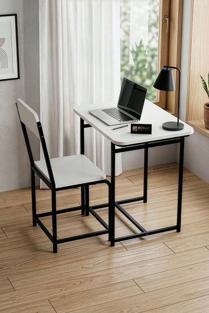 Çalışma Masası Sandalye Set Dayanıklı Tasarım Ev Ofis Laptop Masası Çok Amaçlı