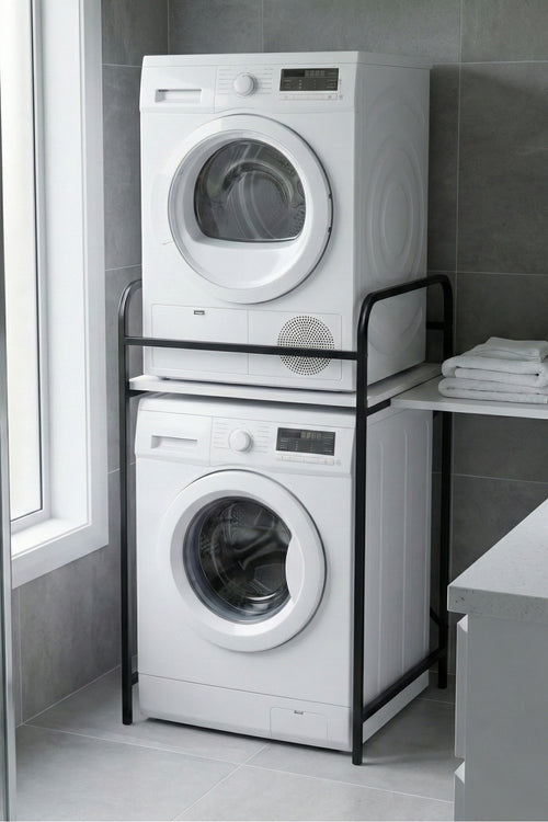 Çamaşır Makinesi Dolabı Raf Metal Düzenleyici Organizer 2 Katlı Banyo Rafı Çok Amaçlı Dolap
