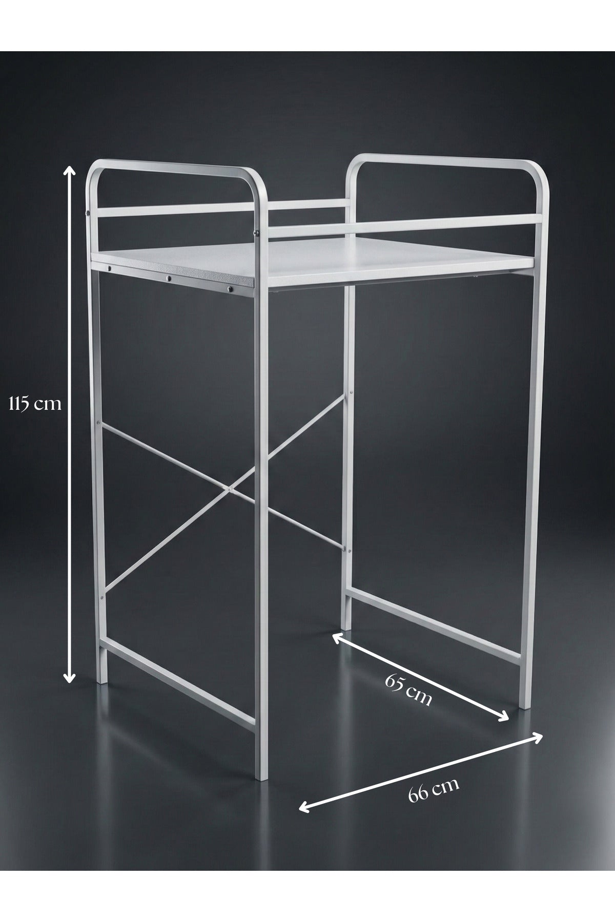 Çamaşır Makinesi Dolabı Raf Metal Düzenleyici Organizer 2 Katlı Banyo Rafı Çok Amaçlı Dolap