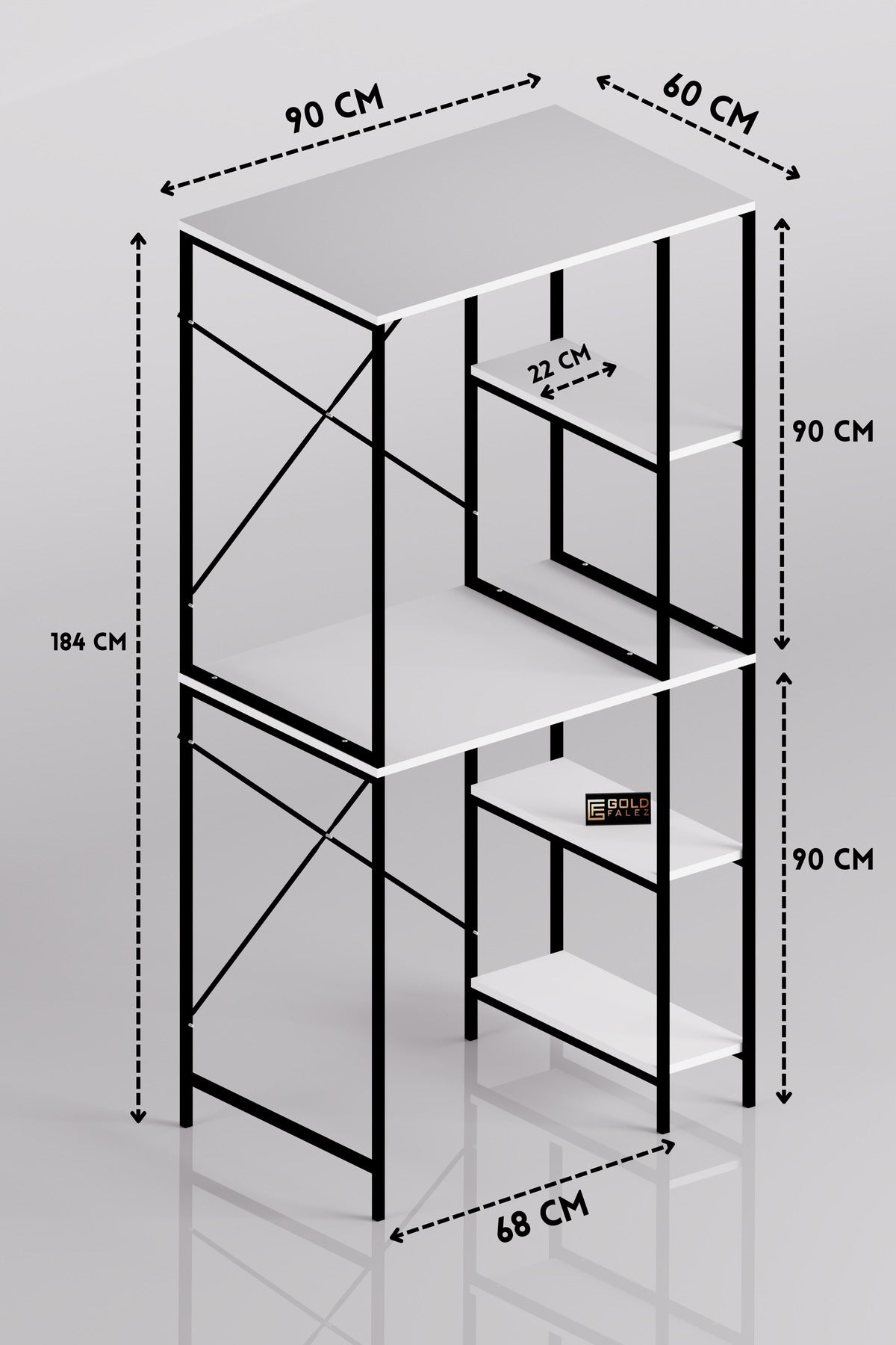Çamaşır Makinesi Dolabı Yan Raflı Dolap Metal Banyo Organizer Çok Katlı Düzenleyici Siyah