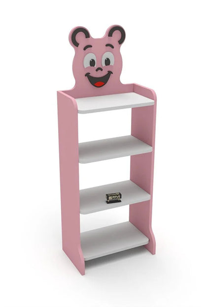 Çocuk Kitaplık Happy Face 4 Raflı – Sevimli Figürlü Düzenleyici Raf Sistemi