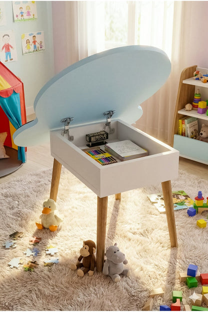 Çocuk Masası & Çocuk Sandalyesi Happy Face Sevimli Figürlü Set
