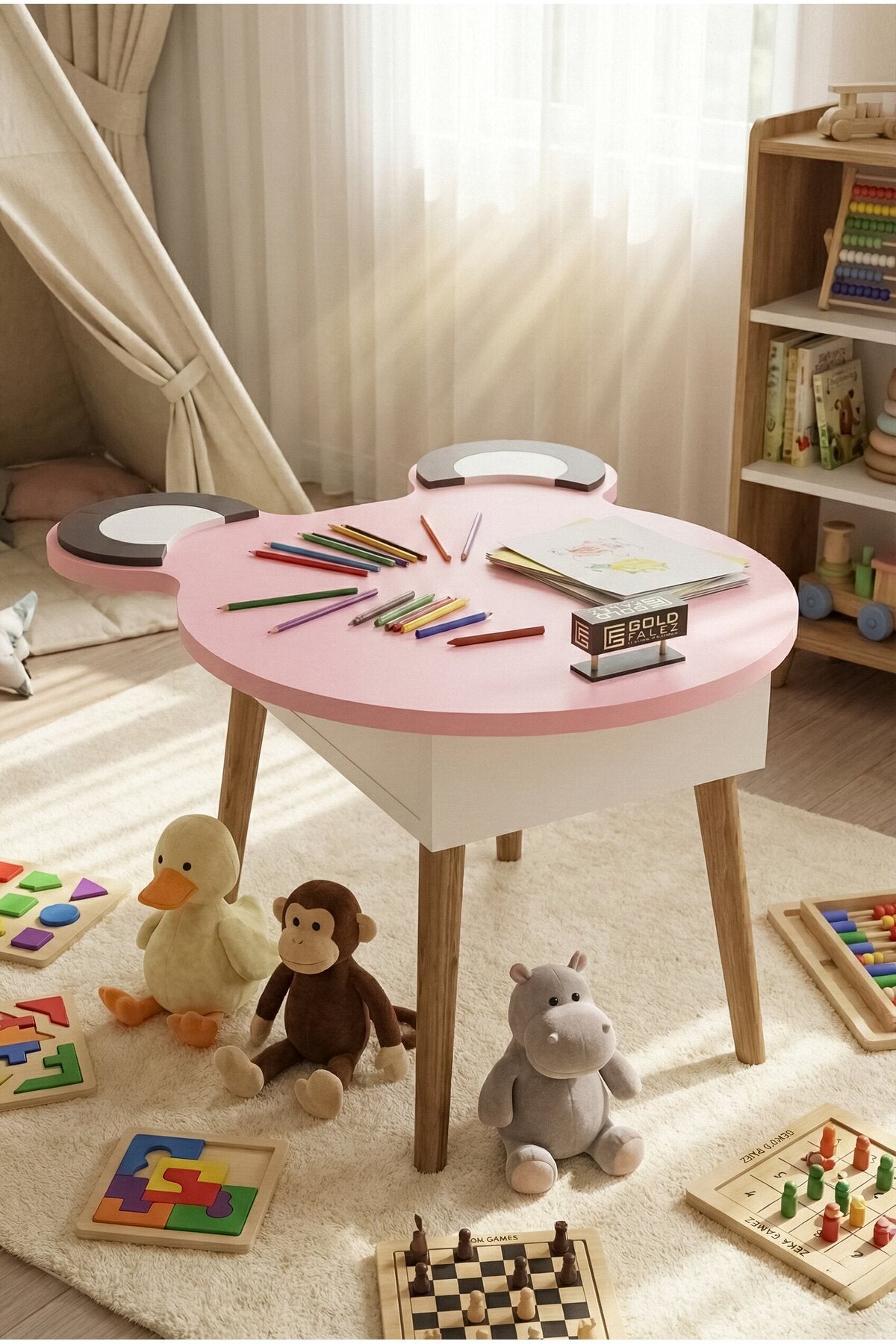 Çocuk Masası Happy Face 50×60×48 cm – Oyun, Boyama ve Etkinlik Masası
