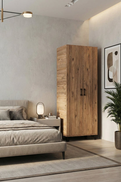Çok Amaçlı 2 Kapaklı 8 Gözlü Dolap70×45×185 cm–Kiler,Mutfak,Balkon ve Banyo Depolama Dolabı