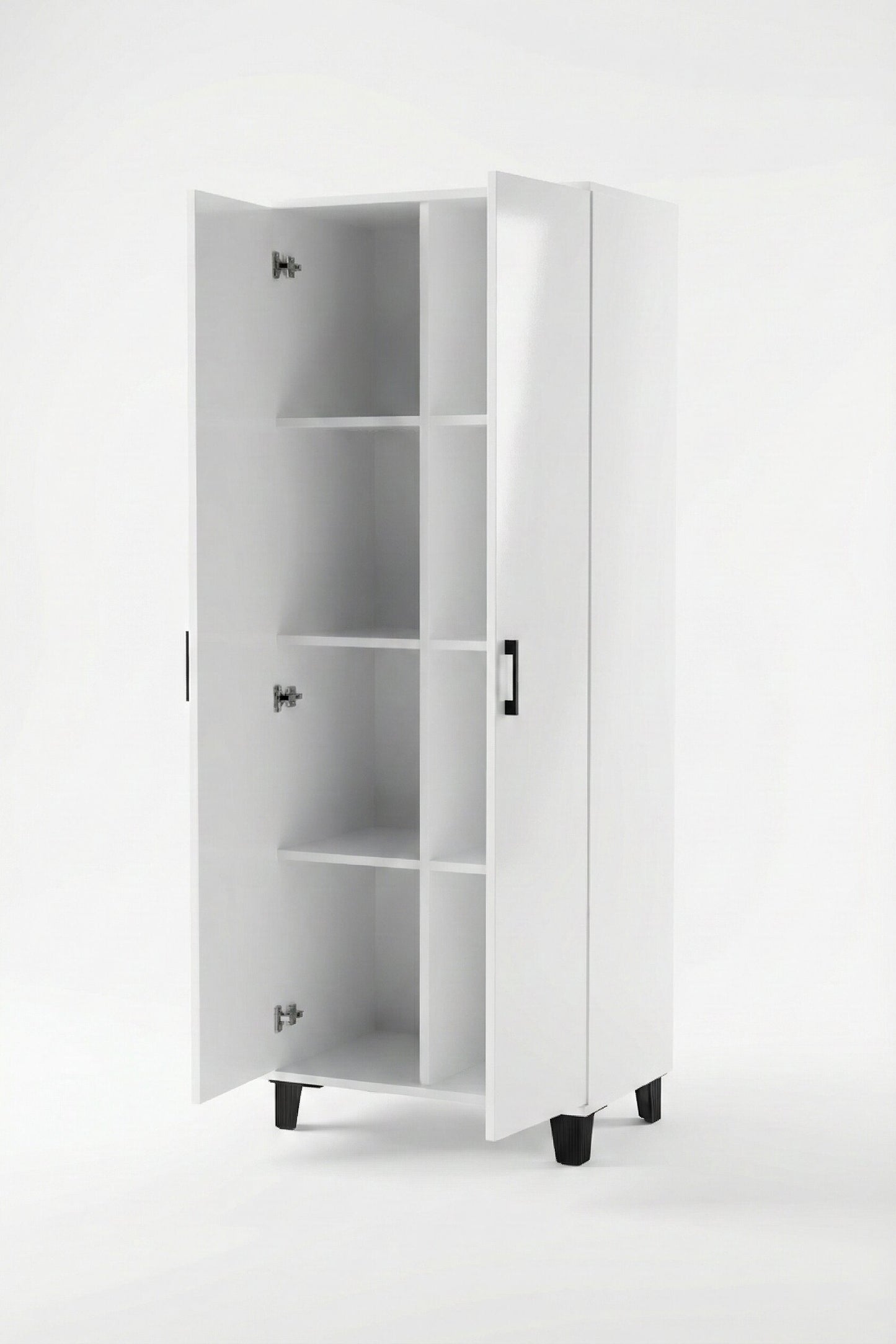 Çok Amaçlı 2 Kapaklı 8 Gözlü Dolap70×45×185 cm–Kiler,Mutfak,Balkon ve Banyo Depolama Dolabı