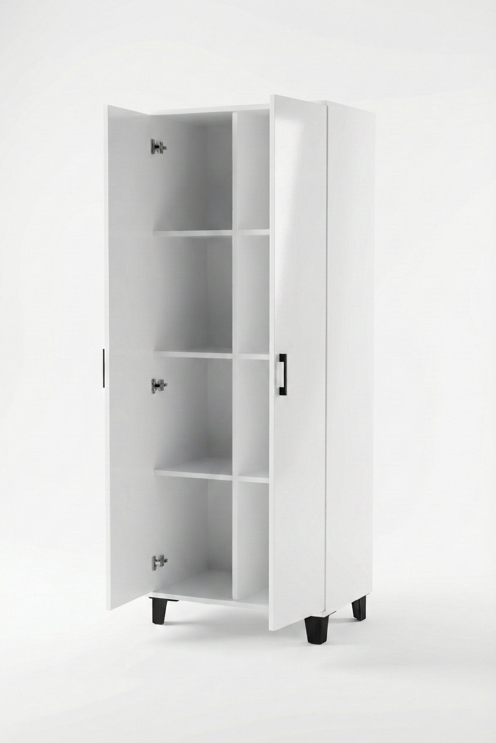 Çok Amaçlı 2 Kapaklı 8 Gözlü Dolap70×45×185 cm–Kiler,Mutfak,Balkon ve Banyo Depolama Dolabı