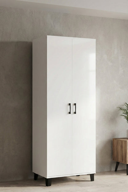 Çok Amaçlı 2 Kapaklı 8 Gözlü Dolap70×45×185 cm–Kiler,Mutfak,Balkon ve Banyo Depolama Dolabı