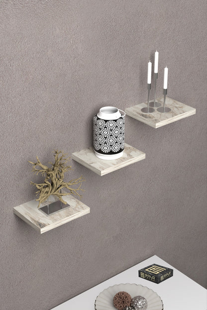 Duvar Rafı Dekoratif 3 Adet Çiçeklik