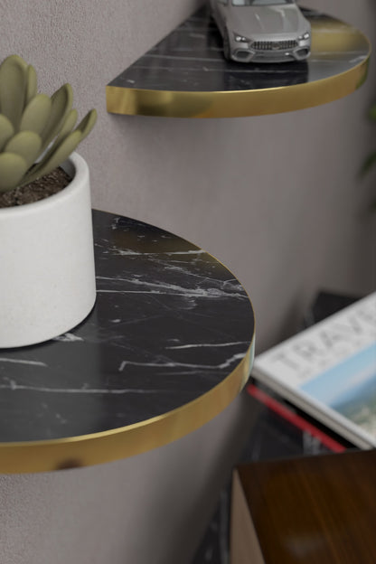 Duvar Rafı Dekoratif 3 Adet Çiçeklik Oval