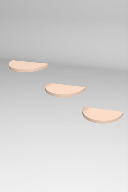 Duvar Rafı Dekoratif 3 Adet Çiçeklik Oval