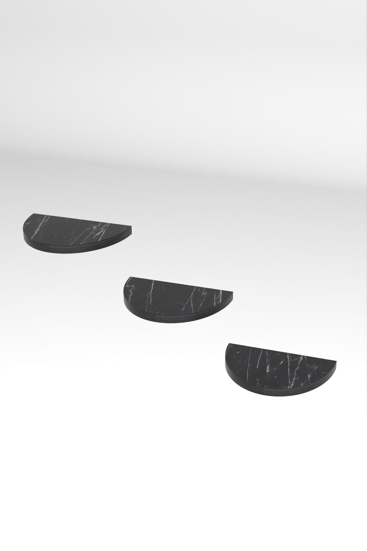 Duvar Rafı Dekoratif 3 Adet Çiçeklik Oval