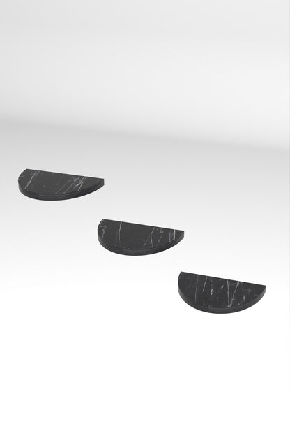 Duvar Rafı Dekoratif 3 Adet Çiçeklik Oval