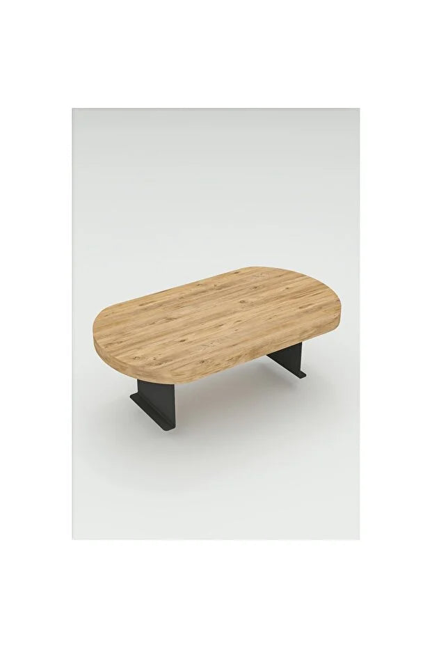 Ikili (2 Adet) Yan Sehpa Ayarlanabilir Tepsi Dekoratif Modern Tepsi Oval