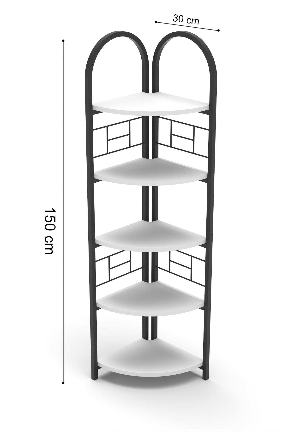 Kitaplık 5 Raflı Çiçeklik Çok Amaçlı Çalışma Odası Kütüphane Dekoratif Aksesuar Raf Modern