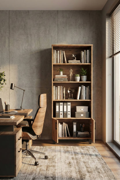 Kitaplık Modern Çok Amaçlı Dolaplı Raflı Ofis Salon Mutfak Düzenleyici Çok Raflı