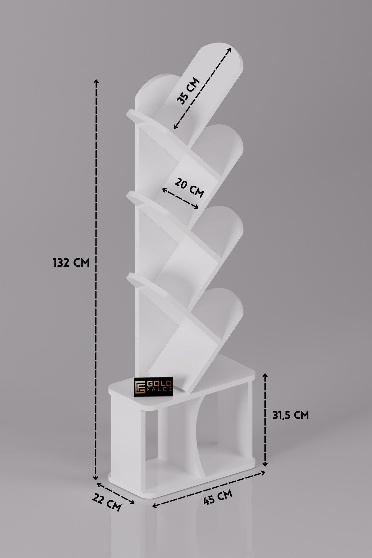 Kitaplık Modern Dekoratif Kitap Rafı Çok Katlı Kitap Standı Ofis Organizer Yaprak