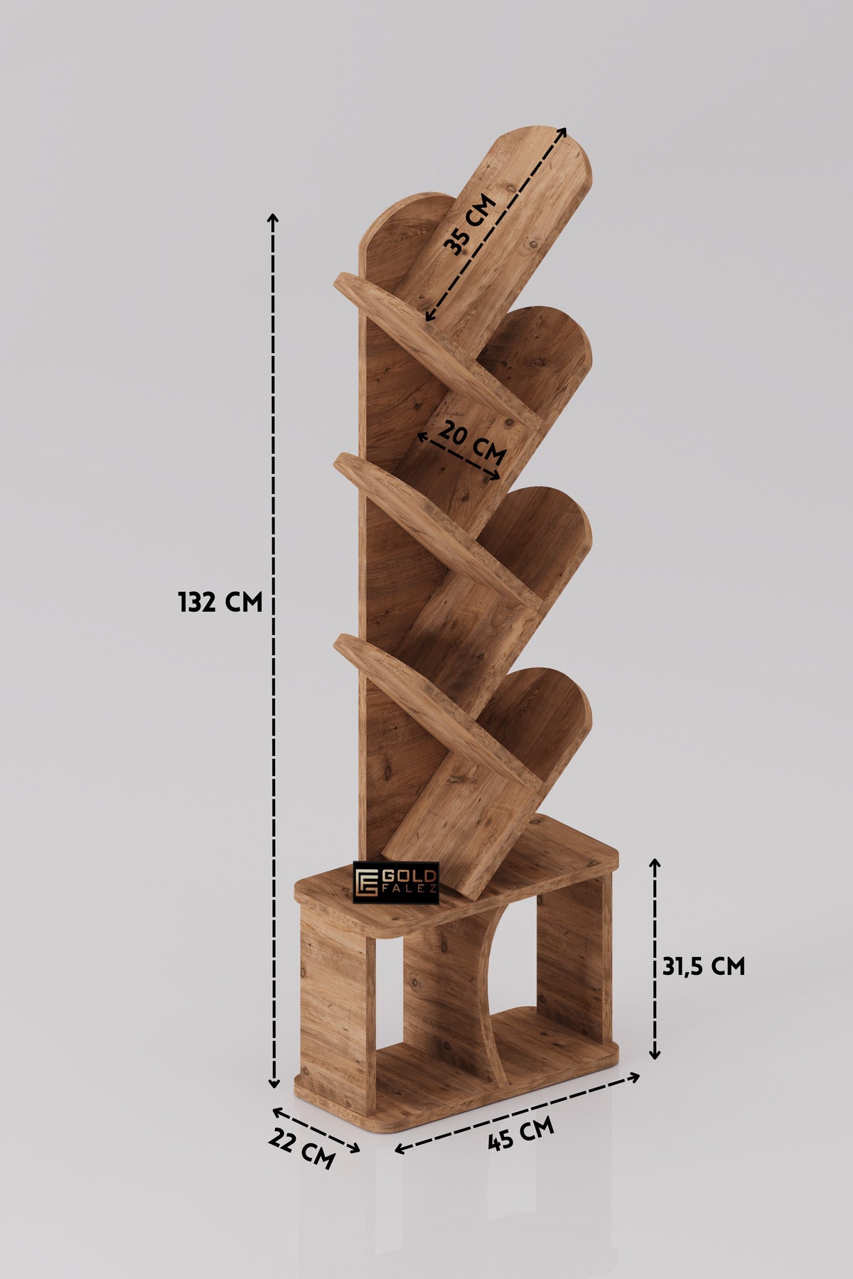 Kitaplık Modern Dekoratif Kitap Rafı Çok Katlı Kitap Standı Ofis Organizer Yaprak