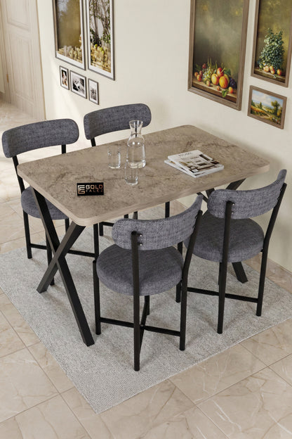 Mutfak Masası 110x70 cm Modern Ahşap Görünümlü Yemek Masası Ofis Bahçe Balkon Cafe Masa