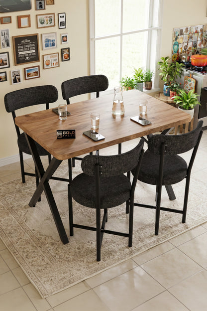 Mutfak Masası 4 Sandalyeli Set 110x70 cm Modern Bahçe Cafe Atlantik Masa Takımı 4 Kişilik Teddy
