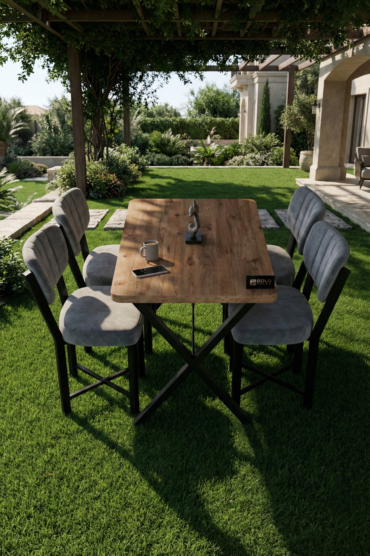 Mutfak Masası 4 Sandalyeli Set 110x70 cm Modern Atlantik Masa Takımı Cafe Balkon Ofis Masa Elma