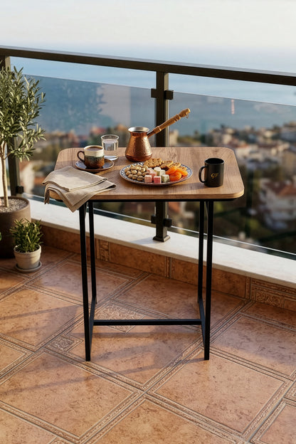 Mutfak Masası Modern 2 Kişilik Yemek Masası Şık Dayanıklı Balkon Cafe Bahçe Masa Minör