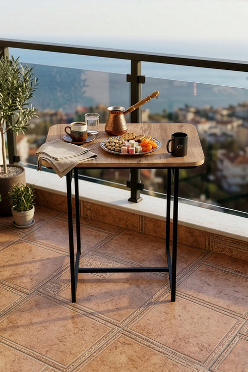 Mutfak Masası Modern 2 Kişilik Yemek Masası Şık Dayanıklı Balkon Cafe Bahçe Masa Minör