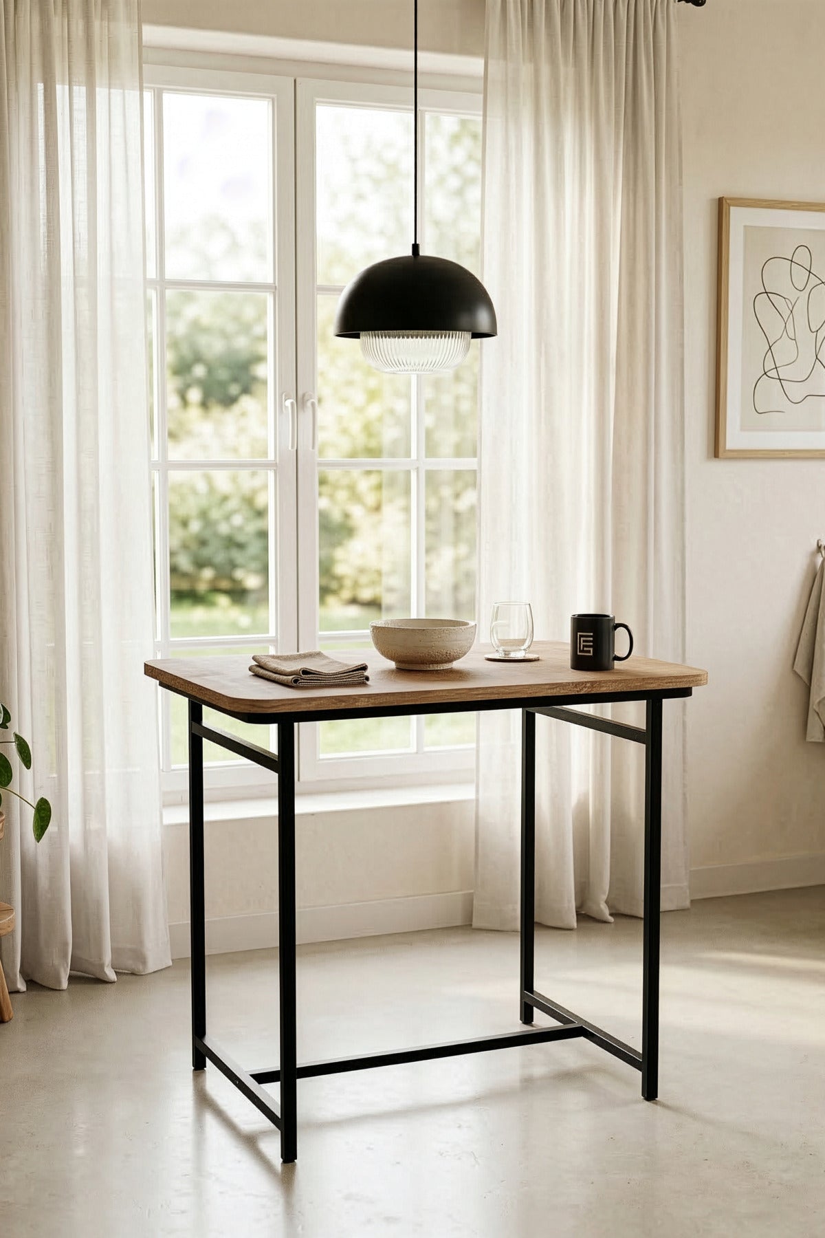 Mutfak Masası Modern 2 Kişilik Yemek Masası Şık Dayanıklı Balkon Cafe Bahçe Masa Minör