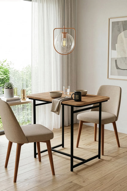 Mutfak Masası Modern 2 Kişilik Yemek Masası Şık Dayanıklı Balkon Cafe Bahçe Masa Minör
