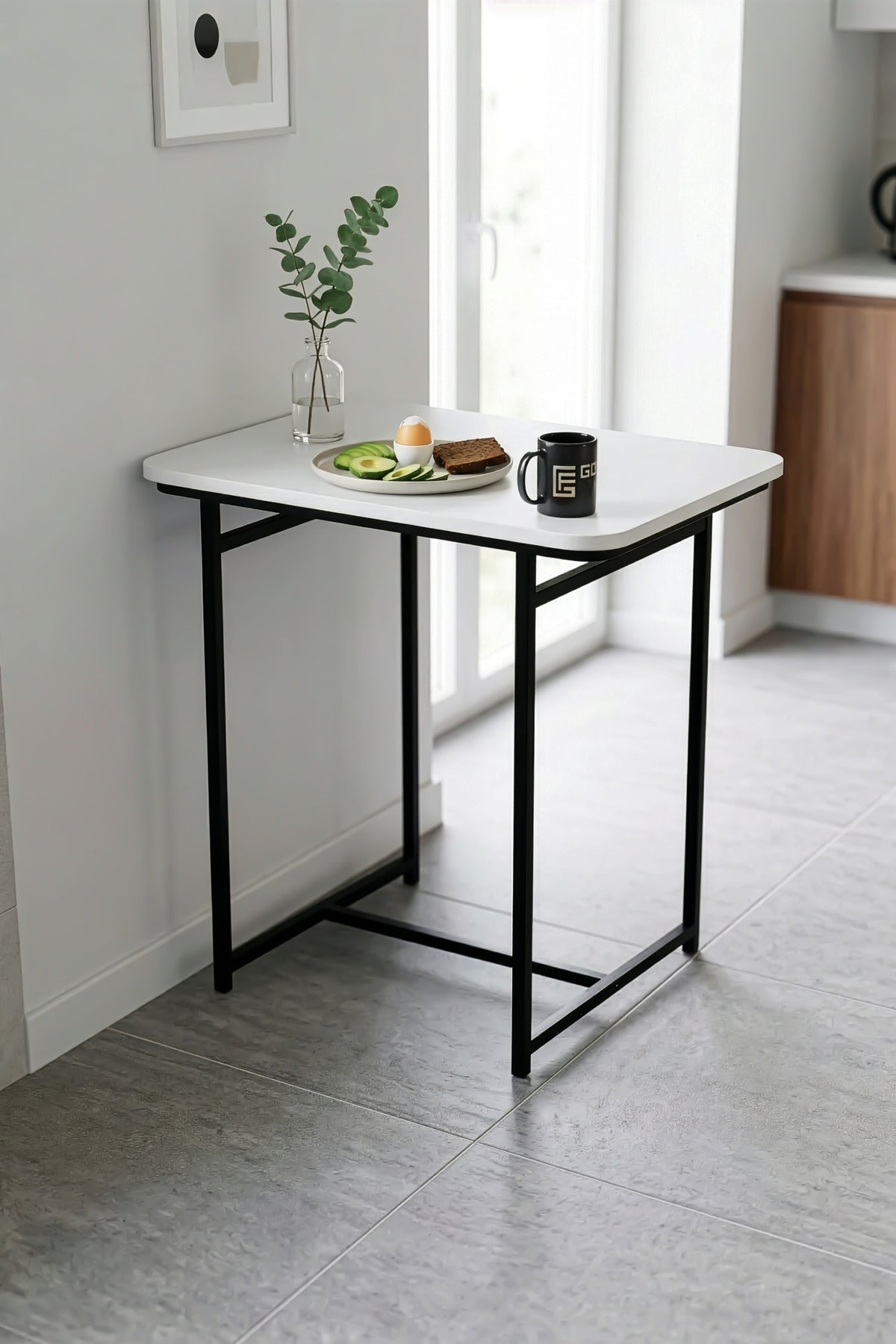 Mutfak Masası Modern 2 Kişilik Yemek Masası Şık Dayanıklı Balkon Cafe Bahçe Masa Minör