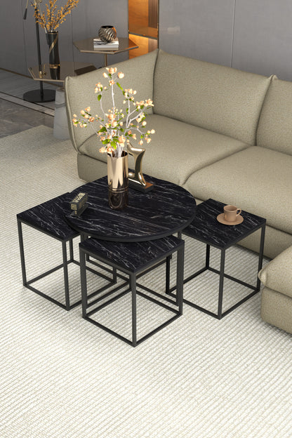ORTA SEHPA VE ZİGON SEHPA OVAL LÜX 5'Lİ SET