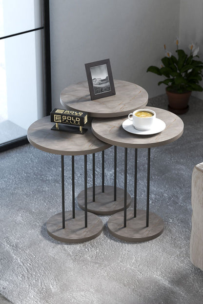 Orta Sehpa Ve Zigon Sehpa Terra 4 Lü Set