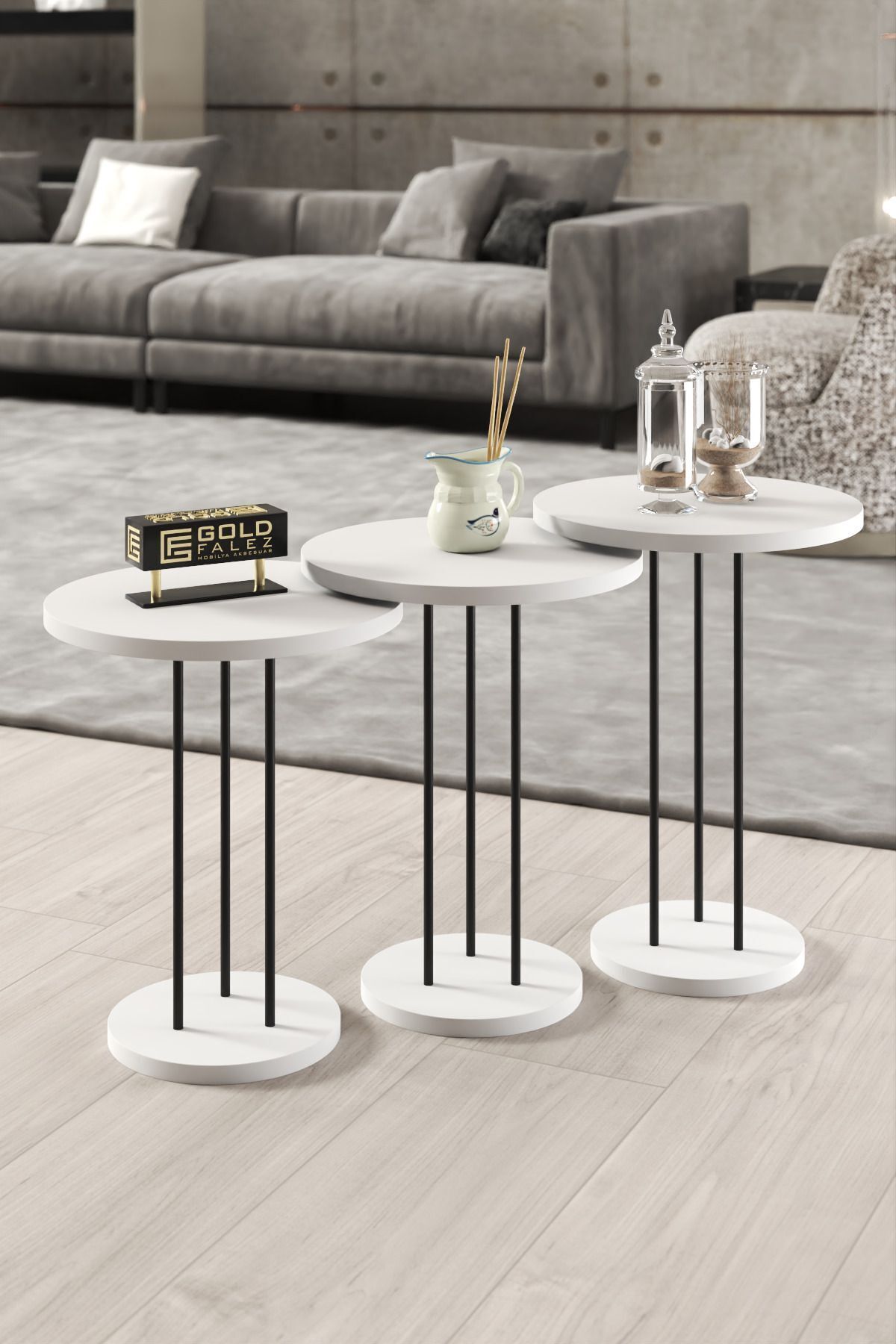 Orta Sehpa Ve Zigon Sehpa Terra 4 Lü Set
