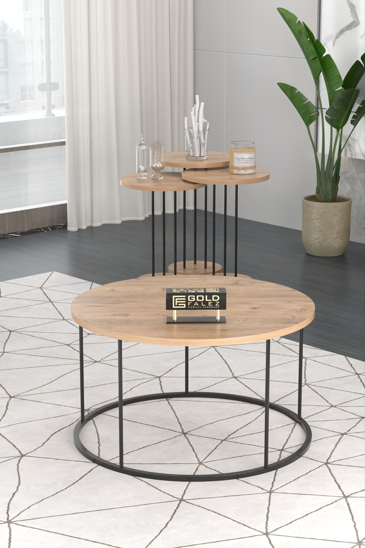 Orta Sehpa Ve Zigon Sehpa Terra 4 Lü Set