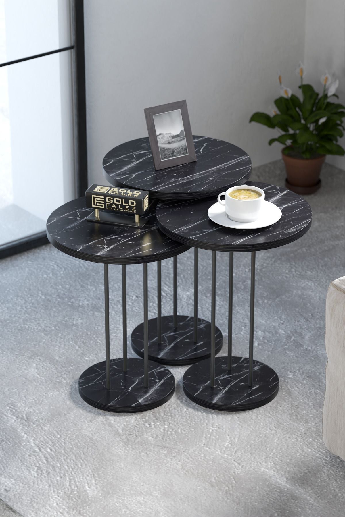 Orta Sehpa Ve Zigon Sehpa Terra 4 Lü Set