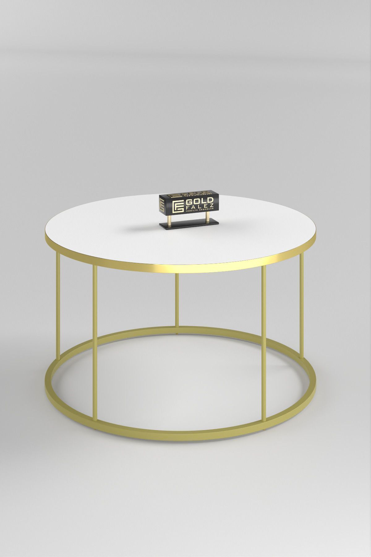 Orta Sehpa Ve Zigon Sehpa Terra Set Gold