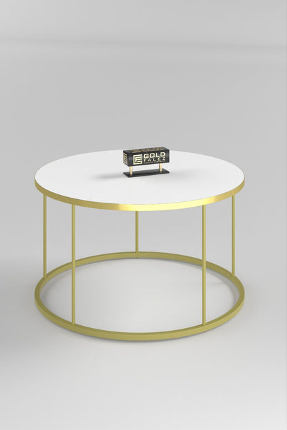 Orta Sehpa Ve Zigon Sehpa Terra Set Gold