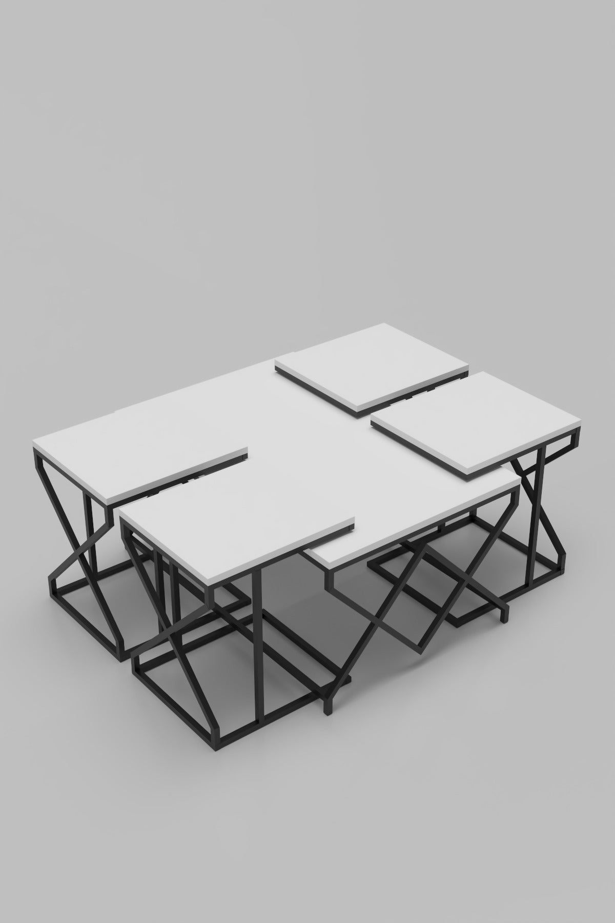 Orta Sehpa Ve Zigon Sehpa V Lüx 5'Li Set