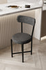 Sandalye 1 Adet Keten Kumaş Metal Ayak Modern Mutfak Sandalyesi Cafe Balkon Ofis Teddy