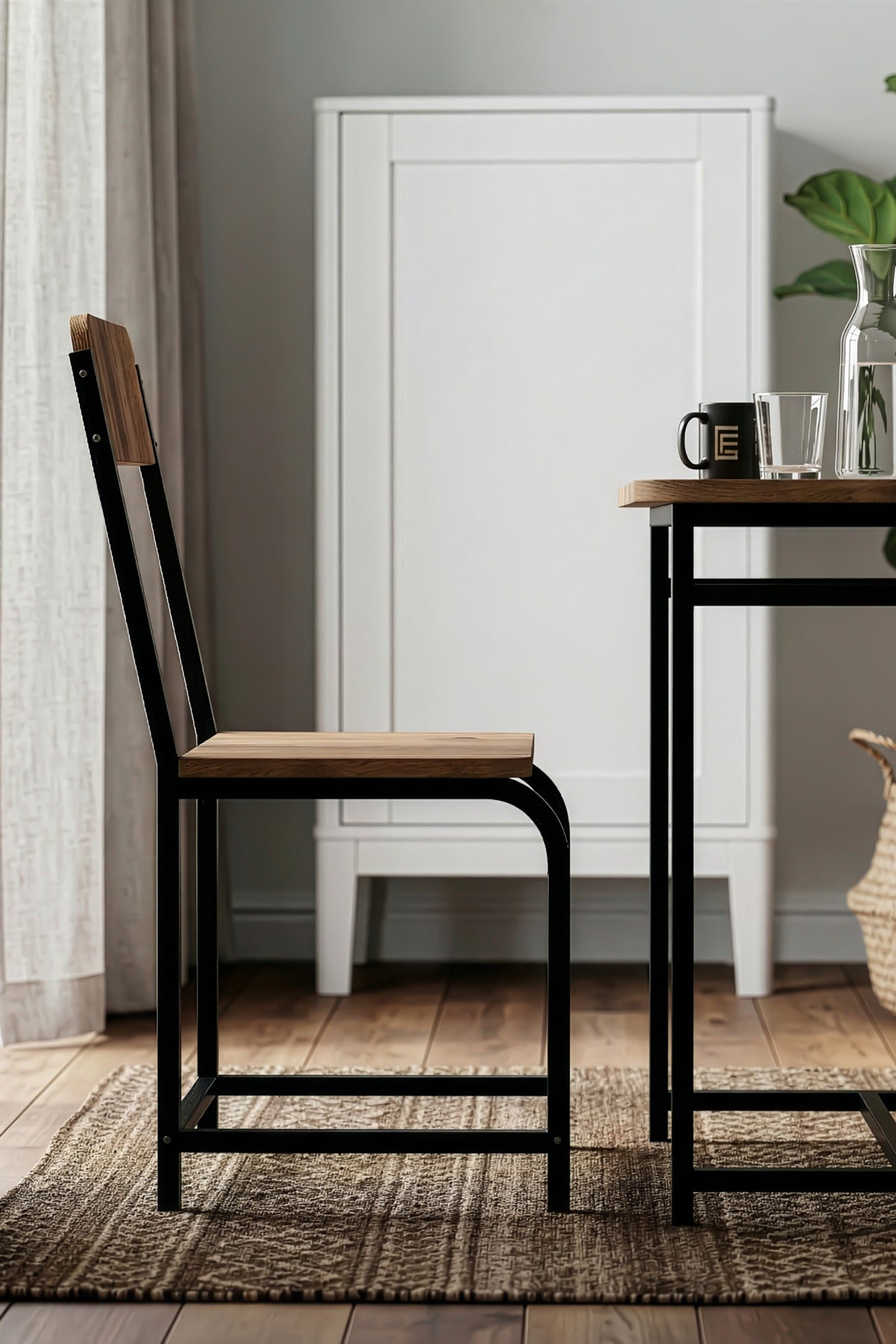 Sandalye Modern Mutfak Yemek Sandalyesi Şık Cafe Balkon Bahçe Tekli Sandalye Minör