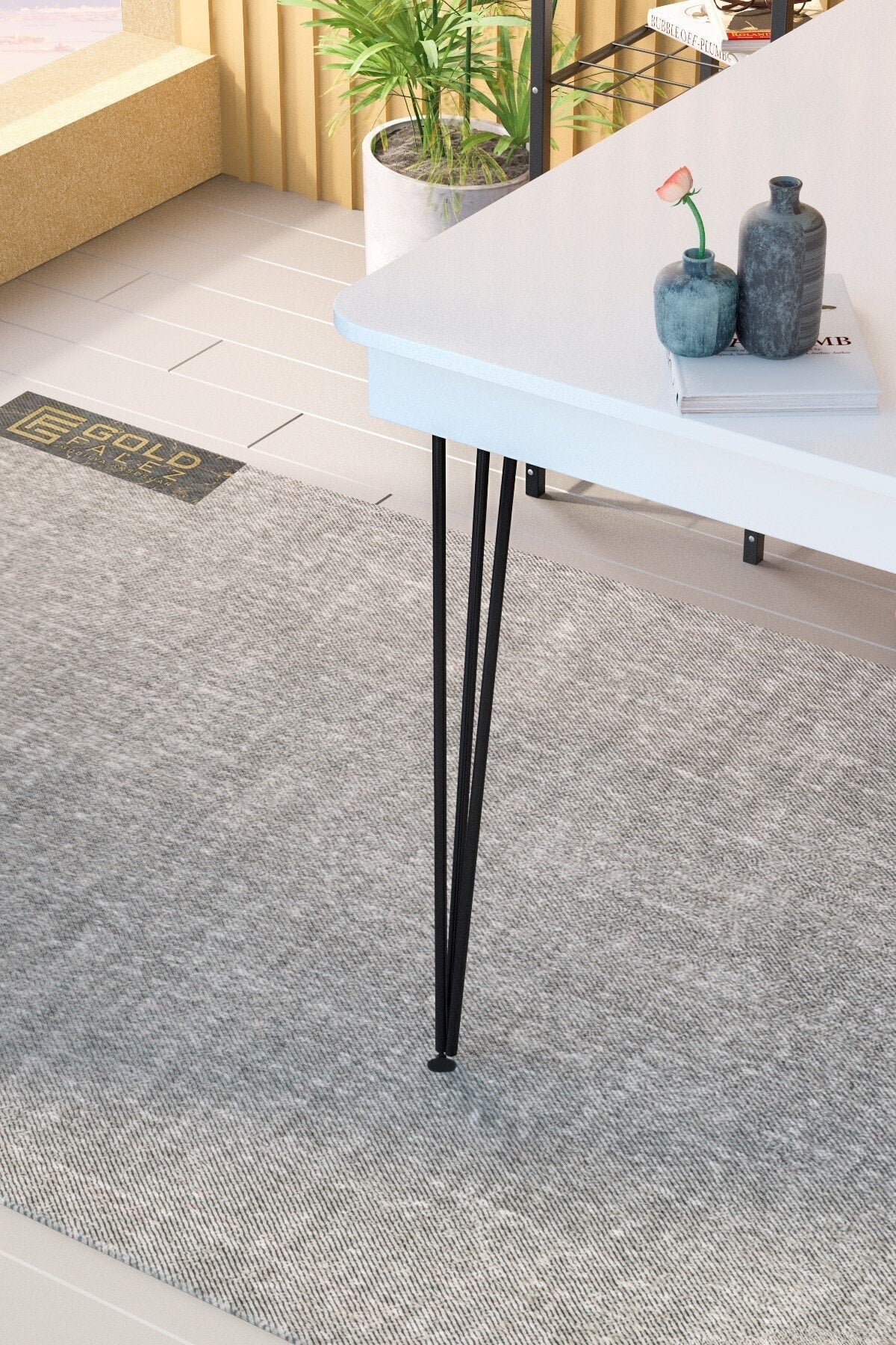 Tel Masa Ayakları 4 Adet 70 Cm Firkete Ayak - Masa Ayakları - Tek Ebat