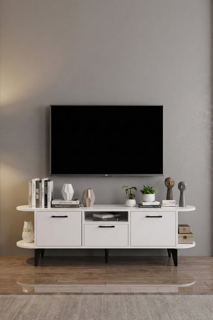 TV Sehpası 160 cm Modern 3 Kapaklı Tv Sehpa Çok Amaçlı Konsol Ünitesi Mira