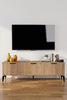 TV Sehpası 160 cm TV Ünitesi Kapaklı Modern Şık Minimal Salon Konsolu Royal