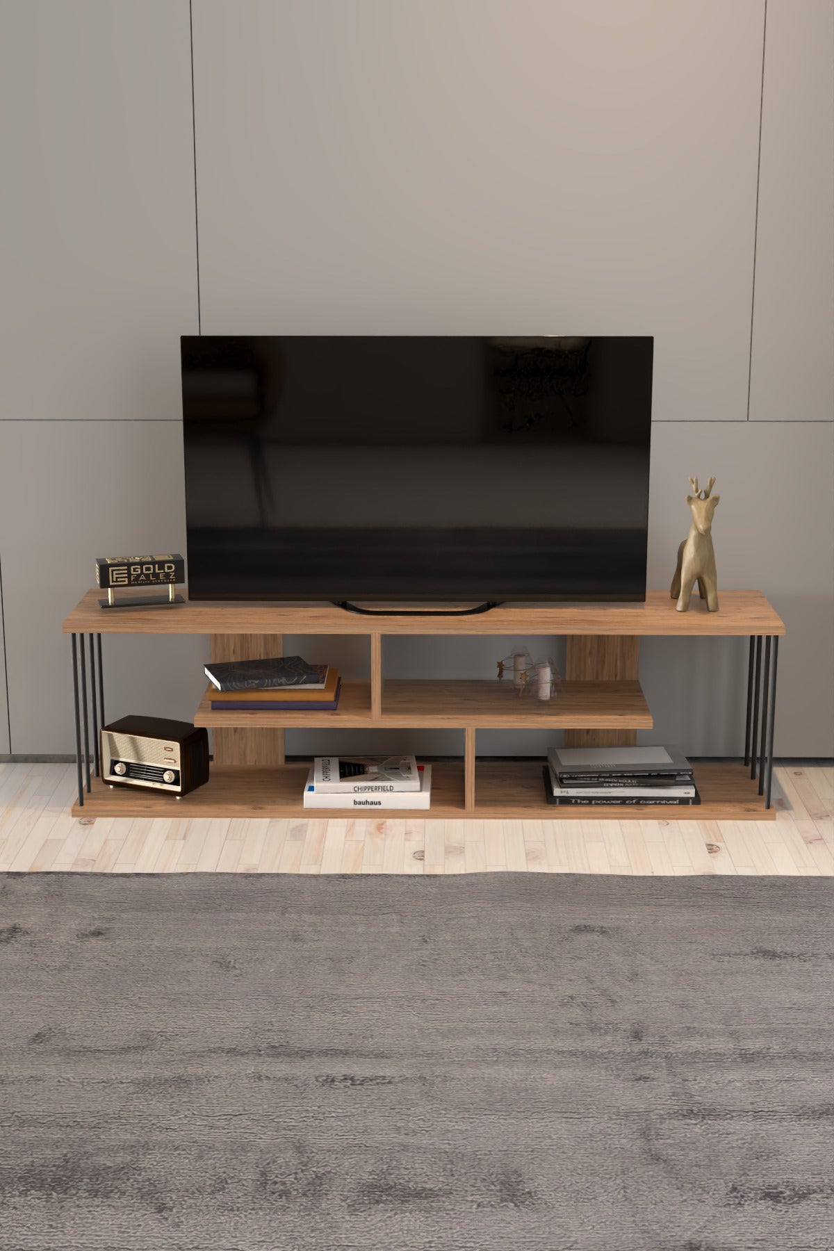 Tv Sehpası  Raflı 140 Cm Gzd Tv Ünitesi
