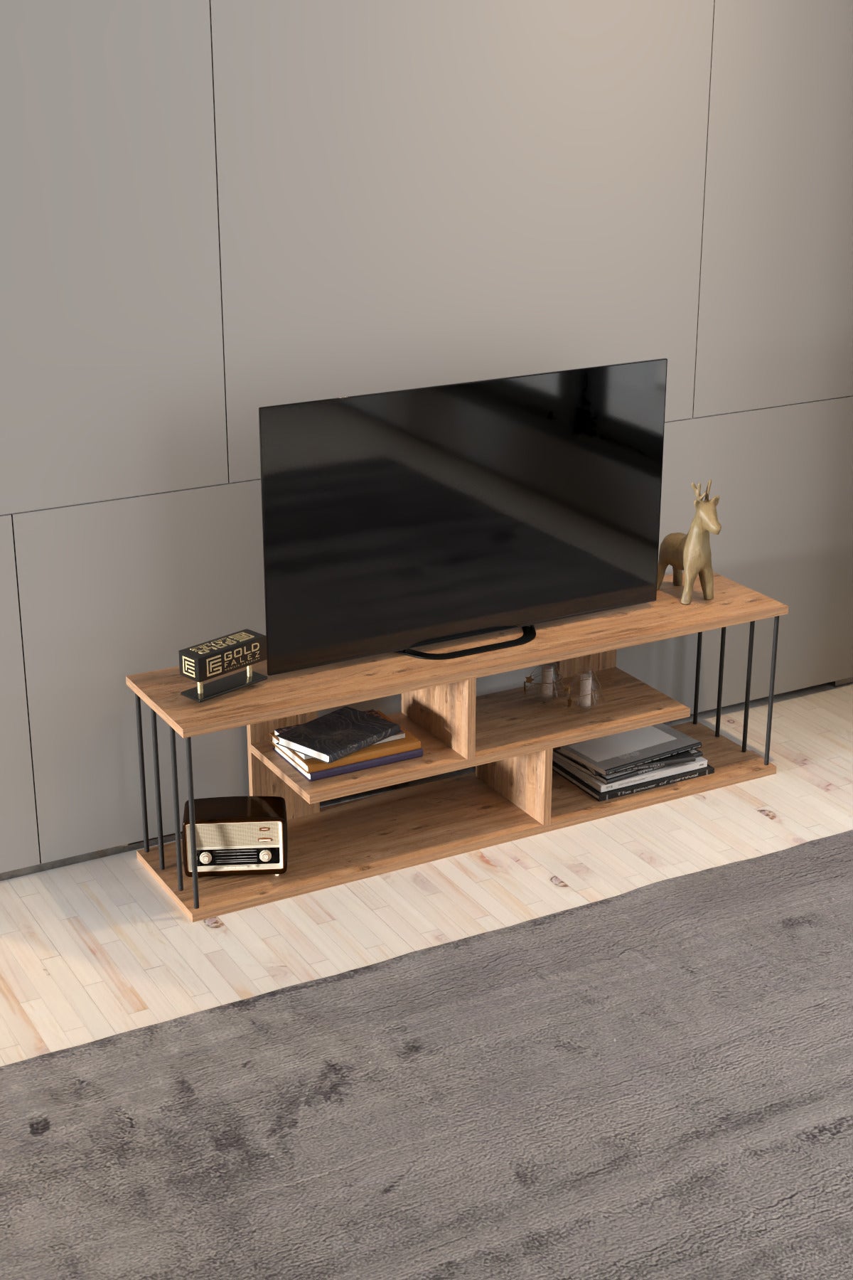 Tv Sehpası  Raflı 140 Cm Gzd Tv Ünitesi